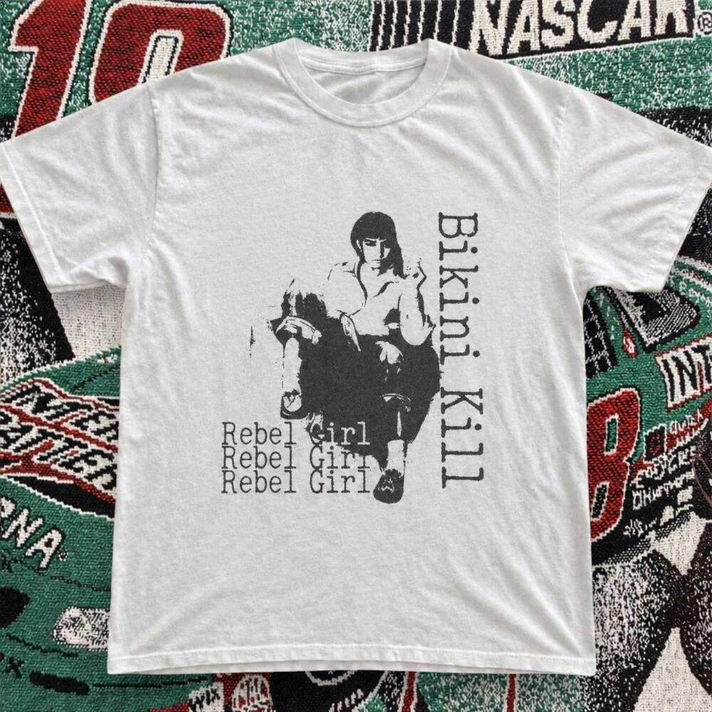 Bikini Rebel Girl Graphic Tee White Unisex